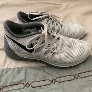 Nike Free 5.0 White/Gray Training Shoe